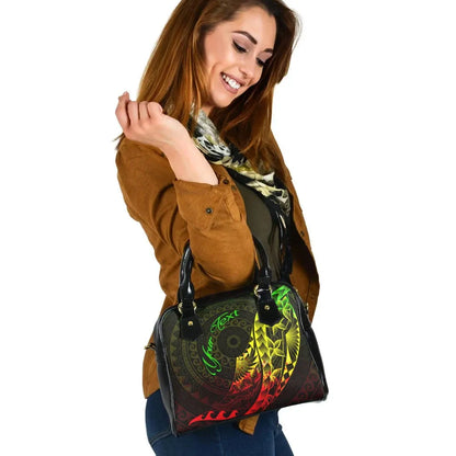 Kanaka Shoulder Handbag - Custom Personalised Polynesian Pattern Style Reggae Color