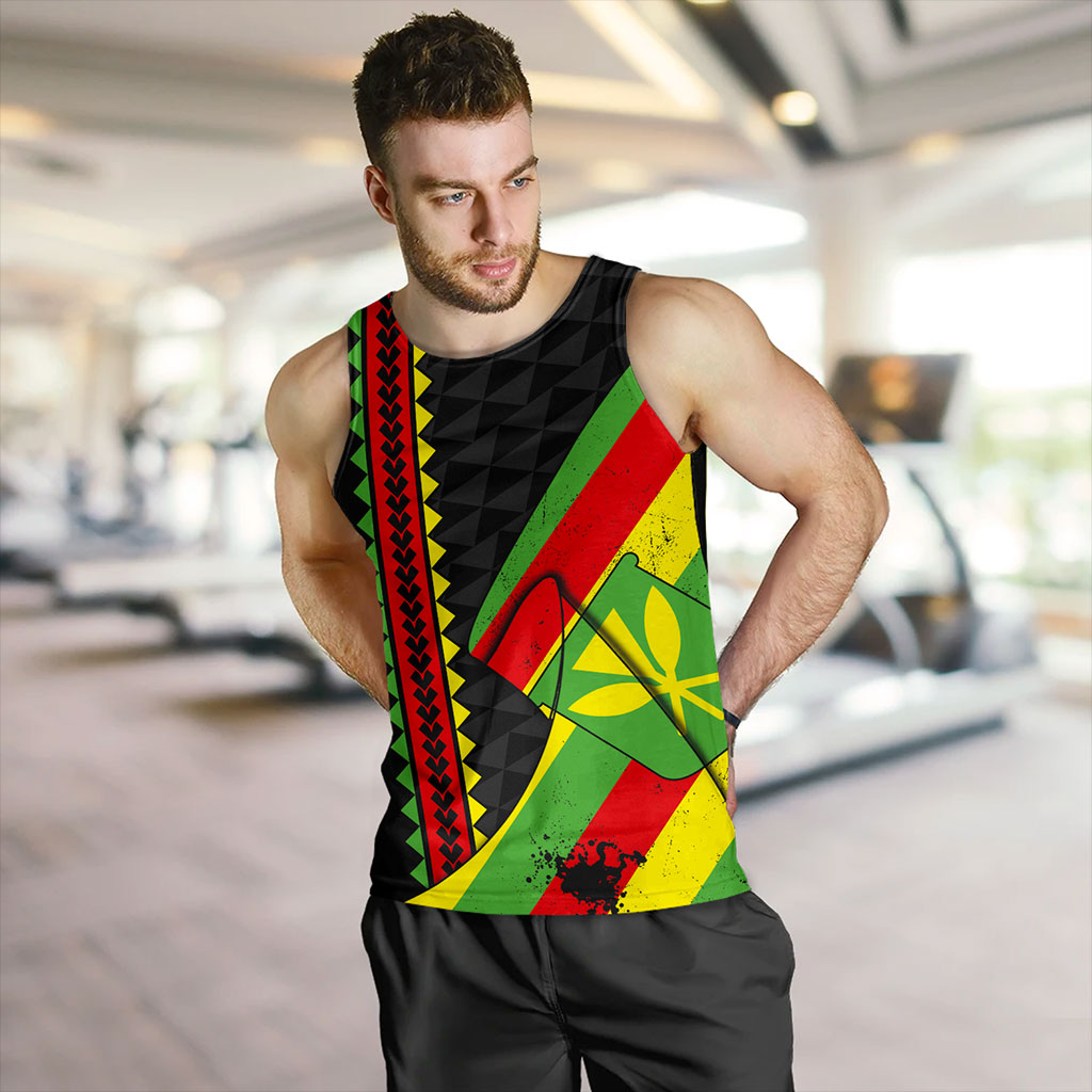 Hawaii Tank Top Kanaka Tribal Flag Grunge Special