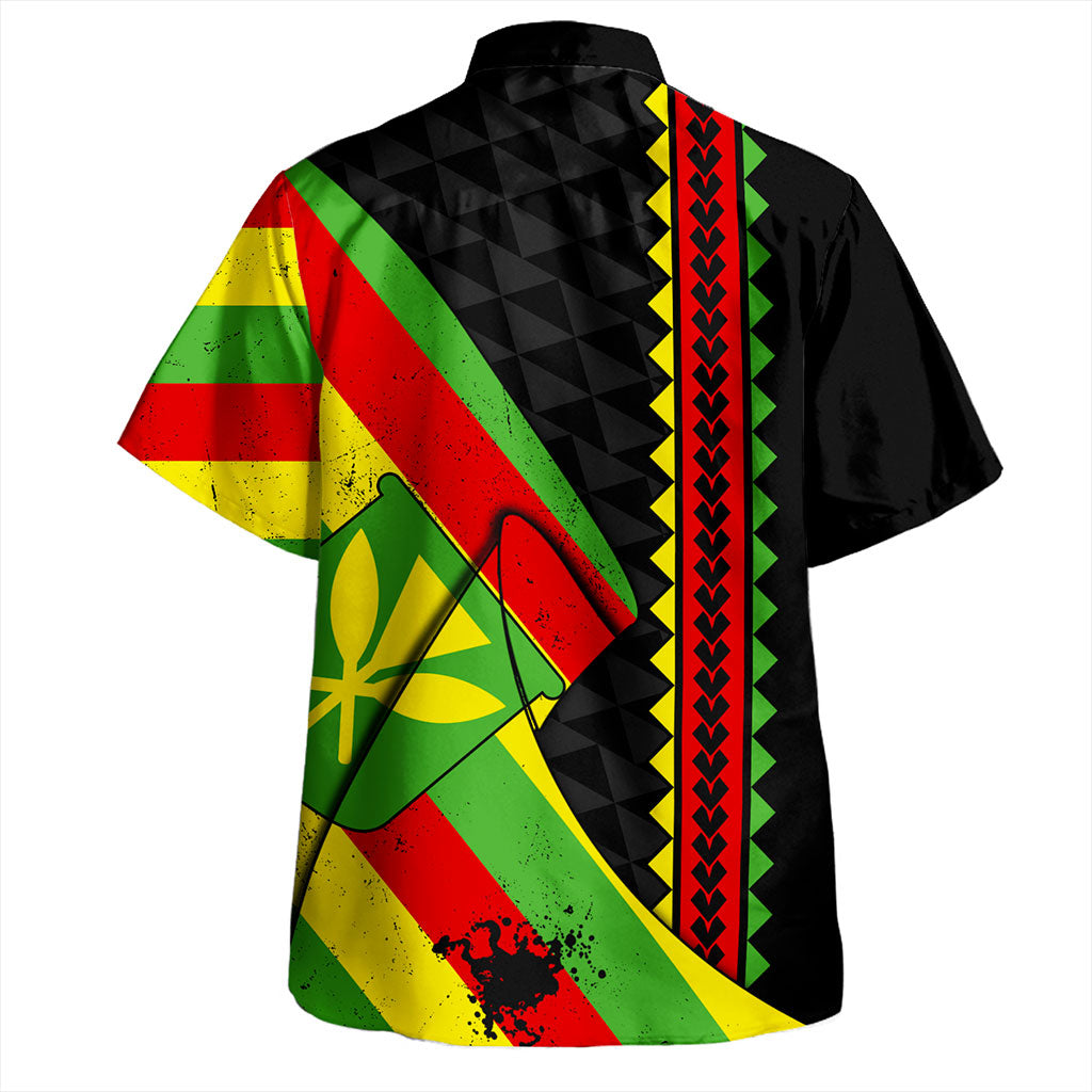 Hawaii Hawaiian Shirt Kanaka Tribal Flag Grunge Special