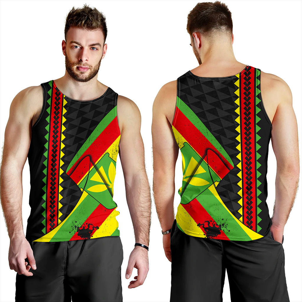 Hawaii Tank Top Kanaka Tribal Flag Grunge Special