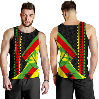 Hawaii Tank Top Kanaka Tribal Flag Grunge Special