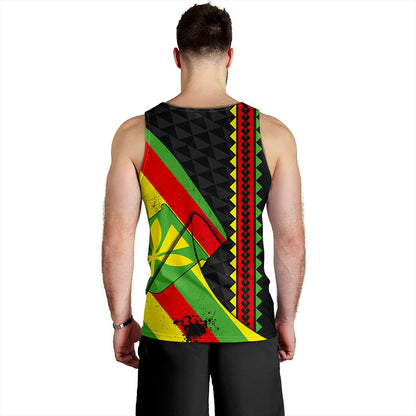 Hawaii Tank Top Kanaka Tribal Flag Grunge Special