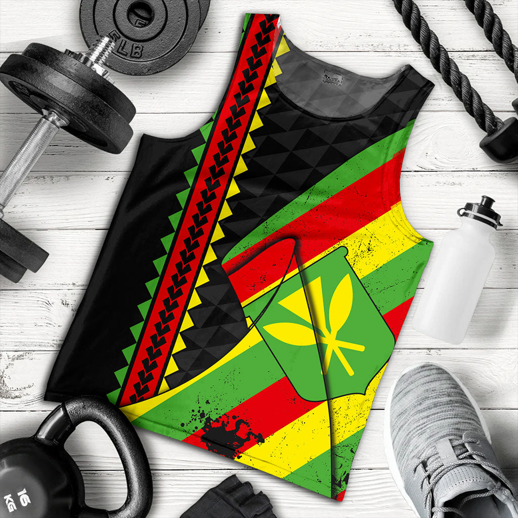 Hawaii Tank Top Kanaka Tribal Flag Grunge Special