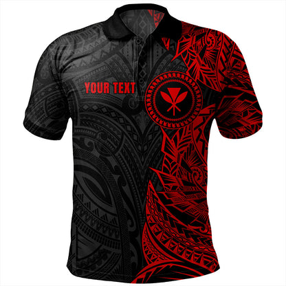 Hawaii Polo Shirt Custom Kanaka Tribal Tattoo