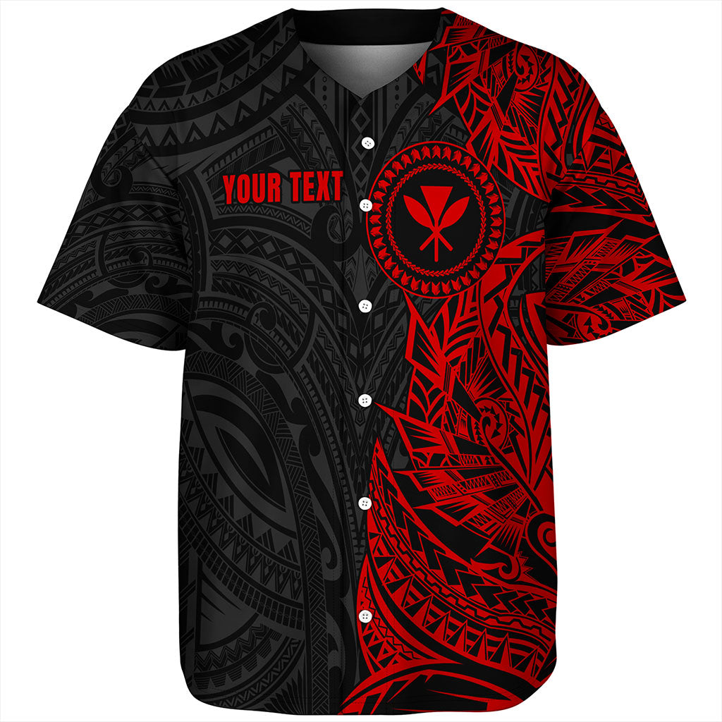 Hawaii Baseball Shirt Custom Kanaka Tribal Tattoo