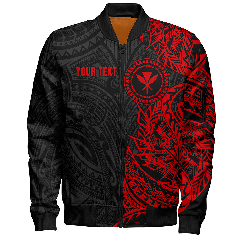 Hawaii Bomber Jacket Custom Kanaka Tribal Tattoo
