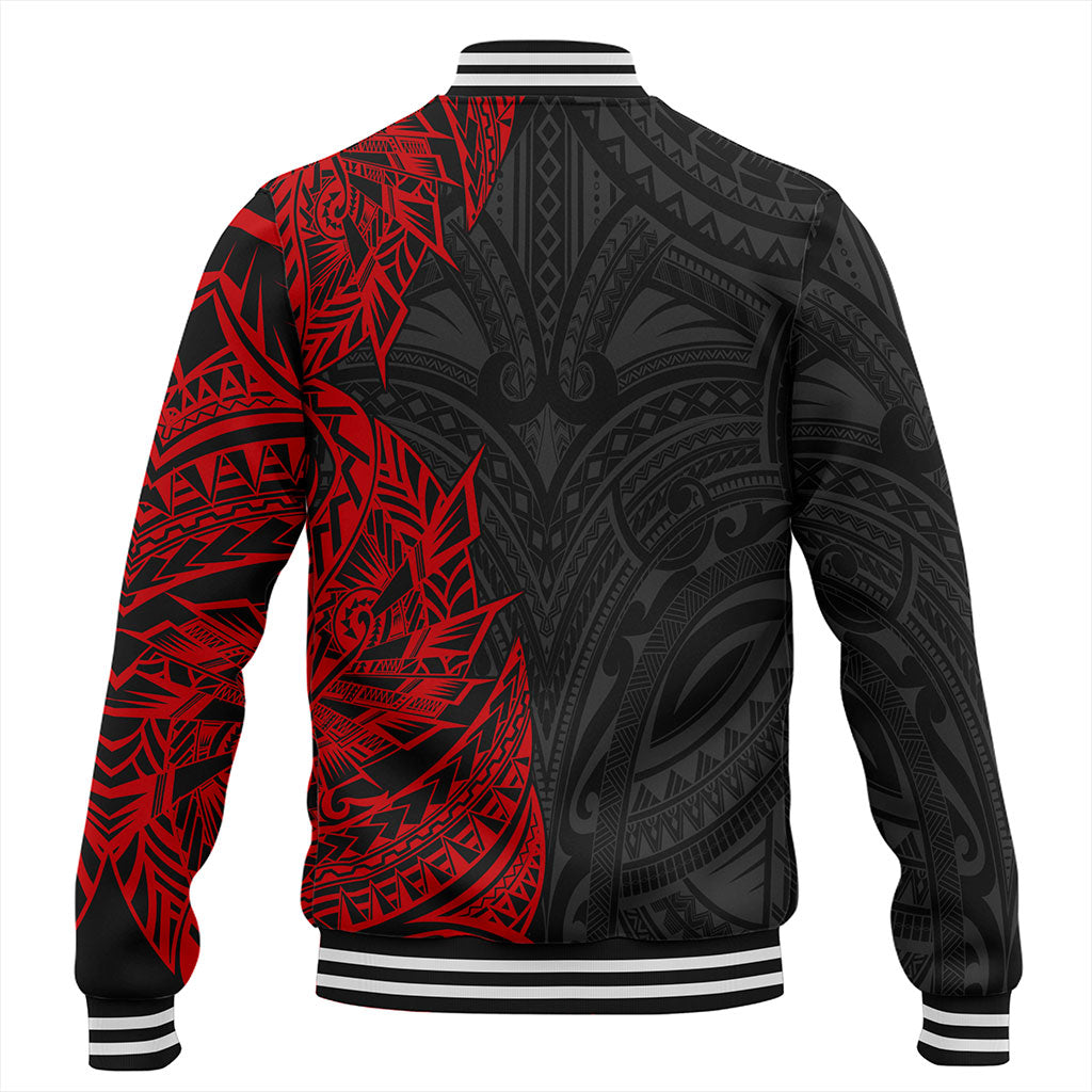 Hawaii Baseball Jacket Custom Kanaka Tribal Tattoo