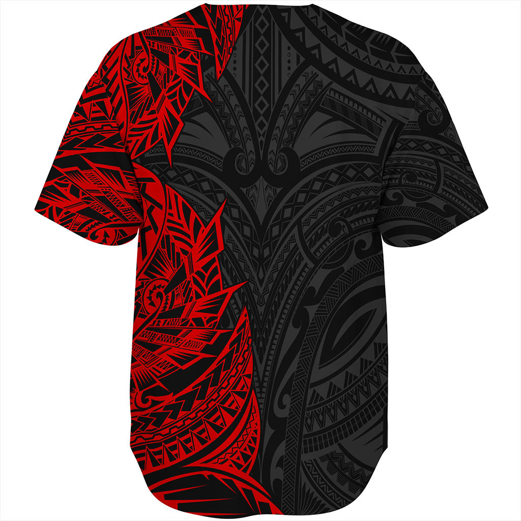 Hawaii Baseball Shirt Custom Kanaka Tribal Tattoo