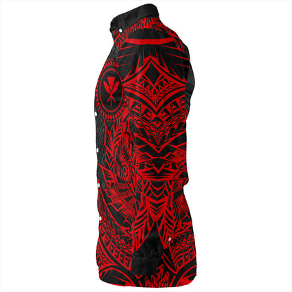 Hawaii Long Sleeve Shirt Custom Kanaka Tribal Tattoo