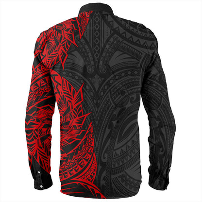 Hawaii Long Sleeve Shirt Custom Kanaka Tribal Tattoo