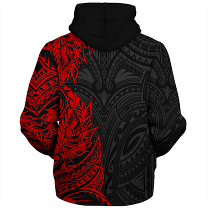 Hawaii Sherpa Hoodie Custom Kanaka Tribal Tattoo