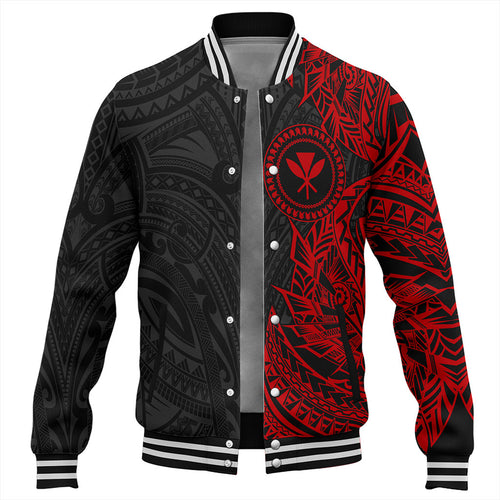 Hawaii Baseball Jacket Custom Kanaka Tribal Tattoo