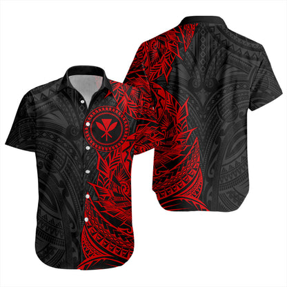 Hawaii Short Sleeve Shirt Custom Kanaka Tribal Tattoo