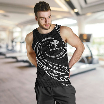 Hawaii Tank Top Custom Kanaka Map Polynesian Tribal Wave