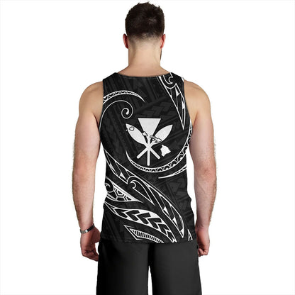 Hawaii Tank Top Custom Kanaka Map Polynesian Tribal Wave
