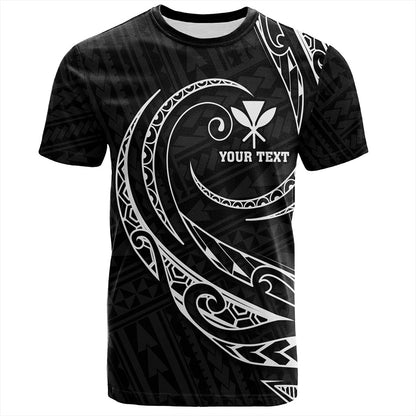 Hawaii T-Shirt Custom Kanaka Map Polynesian Tribal Wave