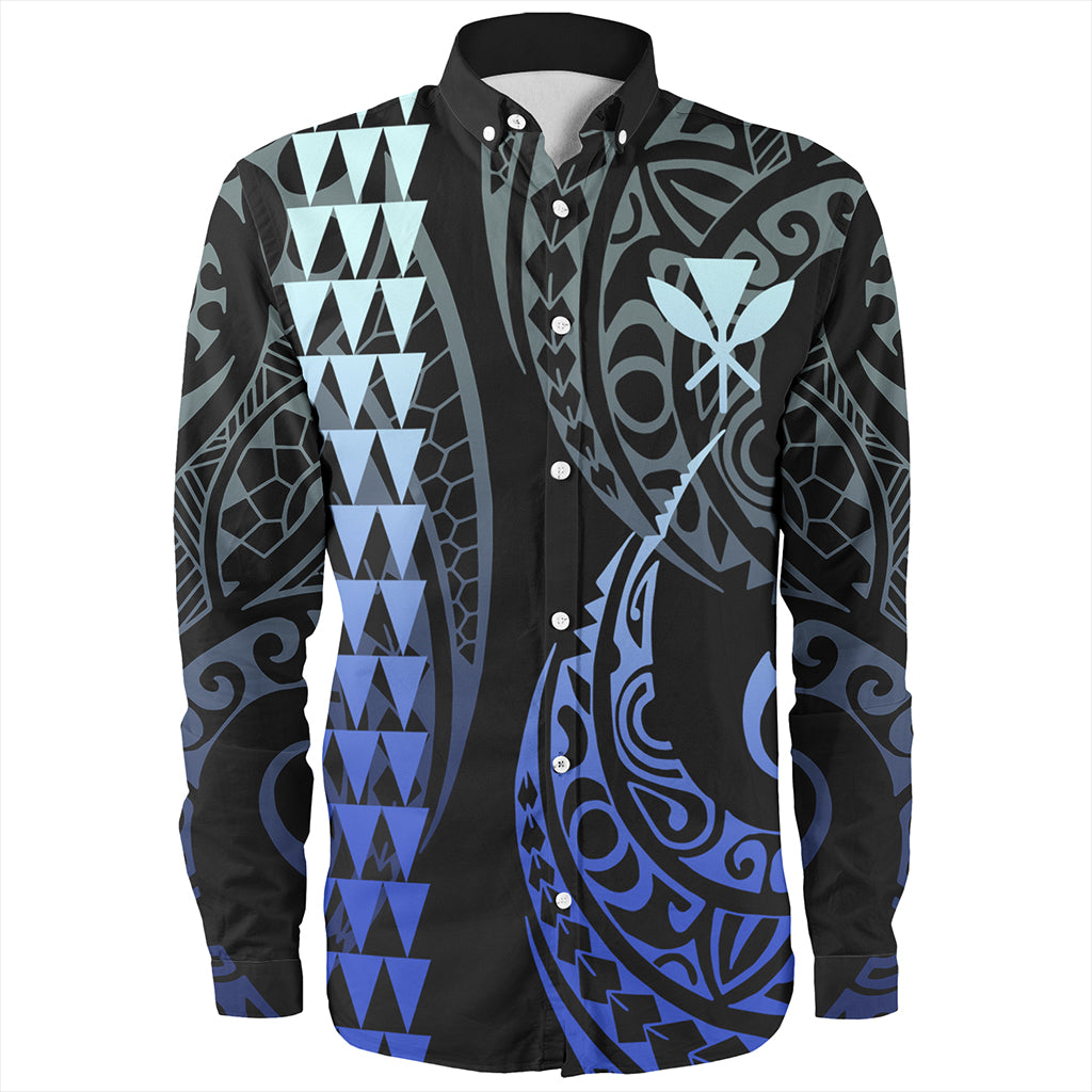 Hawaii Long Sleeve Shirt Kanaka Kakau Style