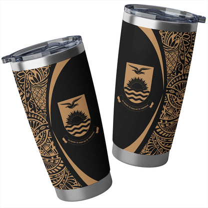 Kiribati Tumbler Lauhala Circle Style Gold