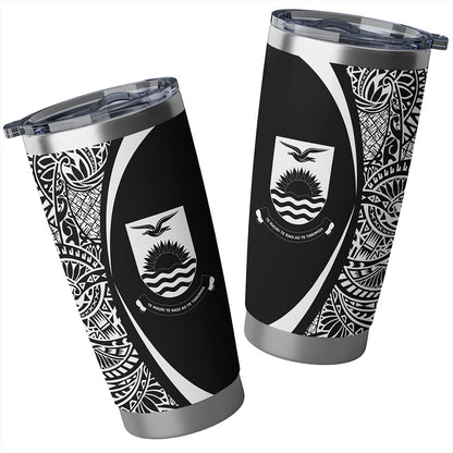 Kiribati Tumbler Lauhala Circle Style White