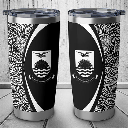 Kiribati Tumbler Lauhala Circle Style White