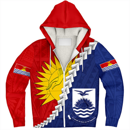 Kiribati Sherpa Hoodie Micronesia With Flag