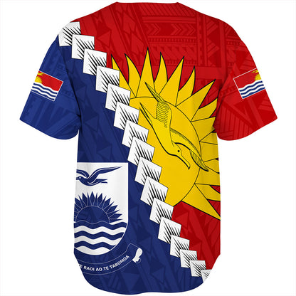 Kiribati Baseball Shirt Micronesia With Flag