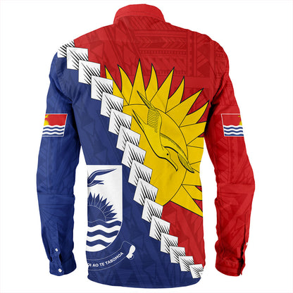 Kiribati Long Sleeve Shirt Micronesia With Flag
