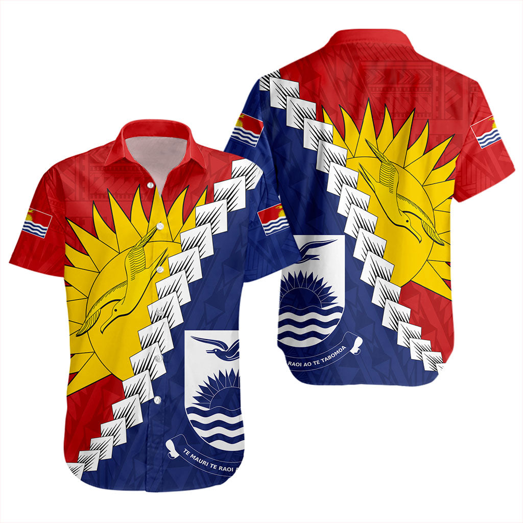 Kiribati Short Sleeve Shirt Micronesia With Flag