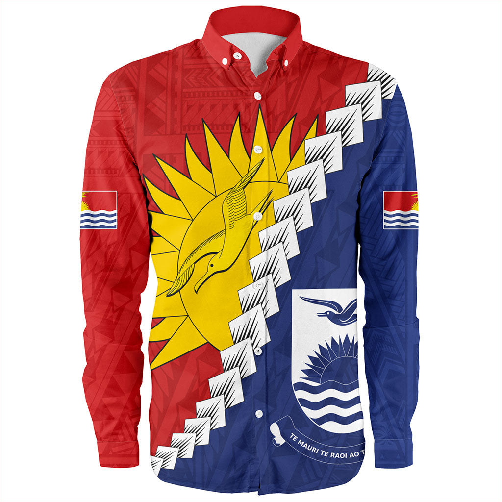Kiribati Long Sleeve Shirt Micronesia With Flag