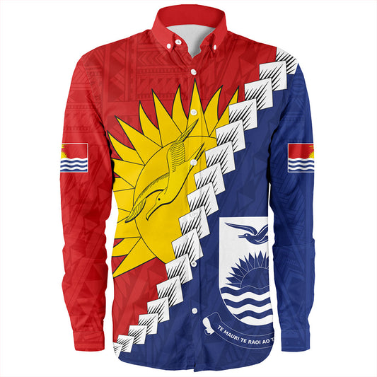 Kiribati Long Sleeve Shirt Micronesia With Flag