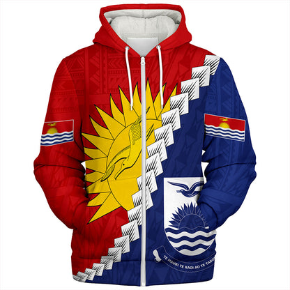 Kiribati Sherpa Hoodie Micronesia With Flag