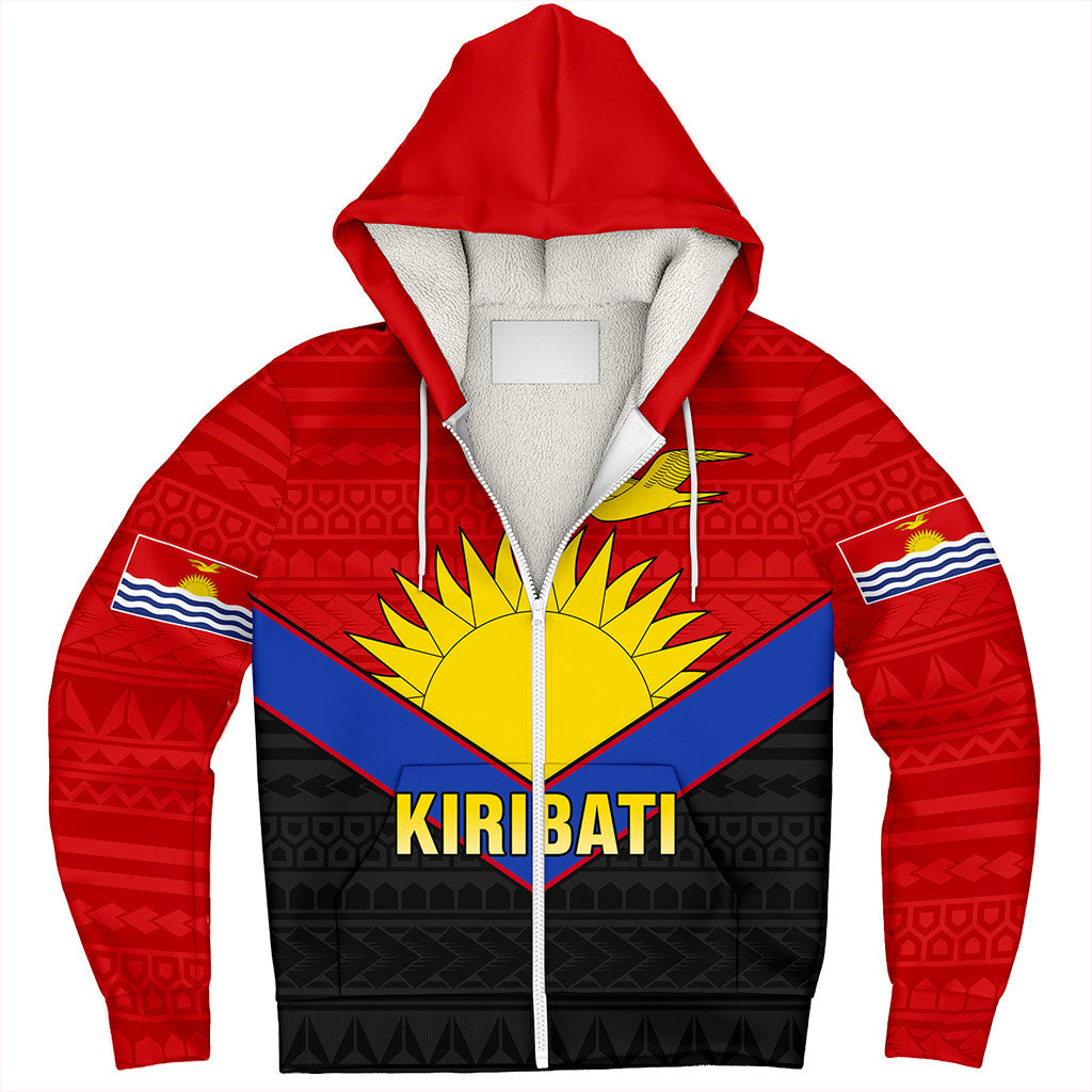 Kiribati Sherpa Hoodie Custom Sport Style Polynesian