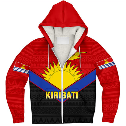 Kiribati Sherpa Hoodie Custom Sport Style Polynesian