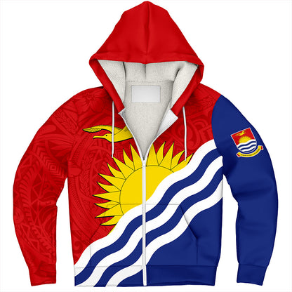Kiribati Sherpa Hoodie Country Flag Style