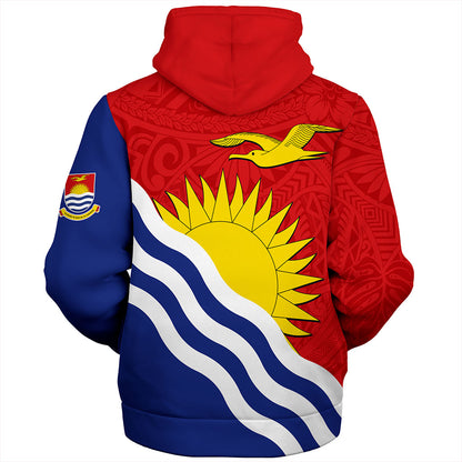 Kiribati Sherpa Hoodie Country Flag Style