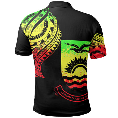 Kiribati Custom Personalised Polo Shirt - Kiribati Tatau Reggae Patterns