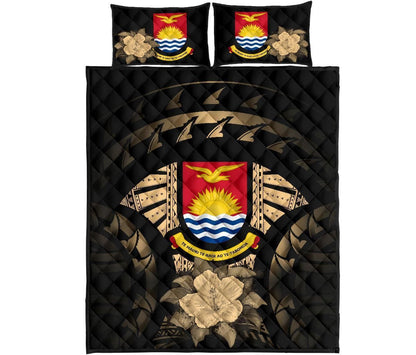 Kiribati Polynesian Quilt Bed Set Hibiscus Gold