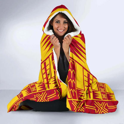 Kiribati Hooded Blanket - Polynesian Tattoo Flag