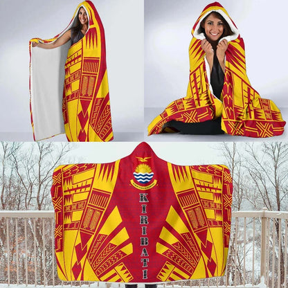Kiribati Hooded Blanket - Polynesian Tattoo Flag