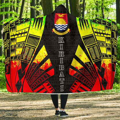 Kiribati Hooded Blanket - Polynesian Tattoo Reggae