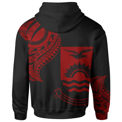 Kiribati Hoodie - Kiribati Tatau Red Patterns