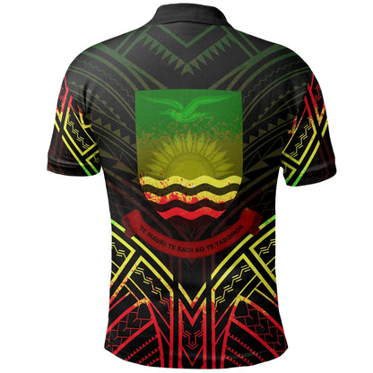 Kiribati Polo Shirt - Kiribati Seal Reggae Tribal Patterns