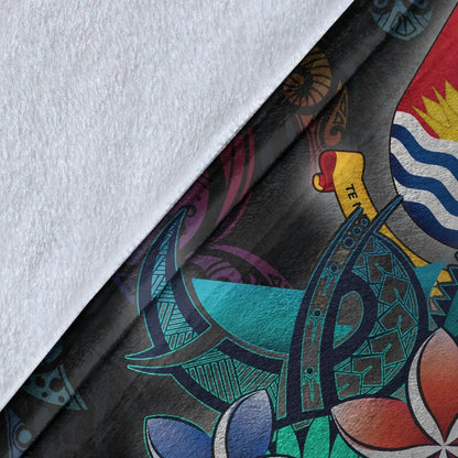 Kiribati Premium Blanket - Plumeria Flowers Style