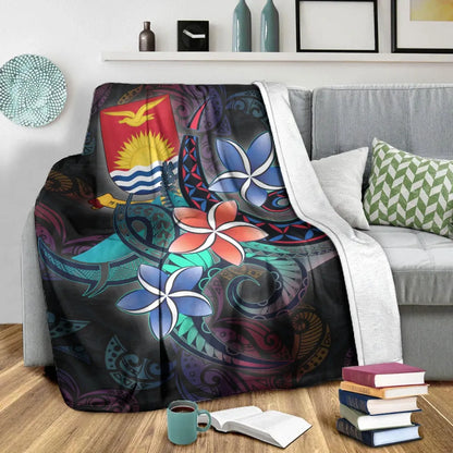 Kiribati Premium Blanket - Plumeria Flowers Style