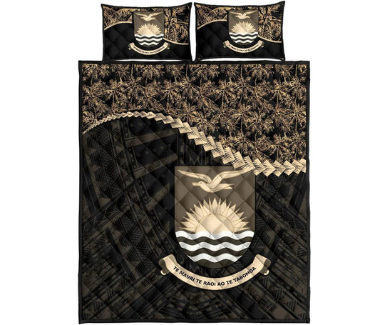 Kiribati Polynesian Quilt Bed Set Golden Coconut