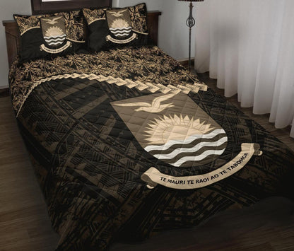 Kiribati Polynesian Quilt Bed Set Golden Coconut
