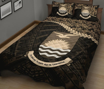Kiribati Polynesian Quilt Bed Set Golden Coconut