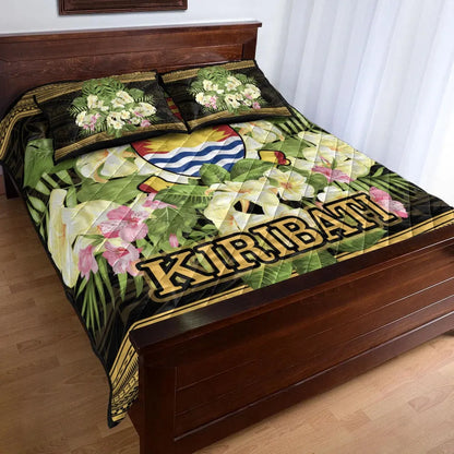 Kiribati Quilt Bed Set - Polynesian Gold Patterns Collection