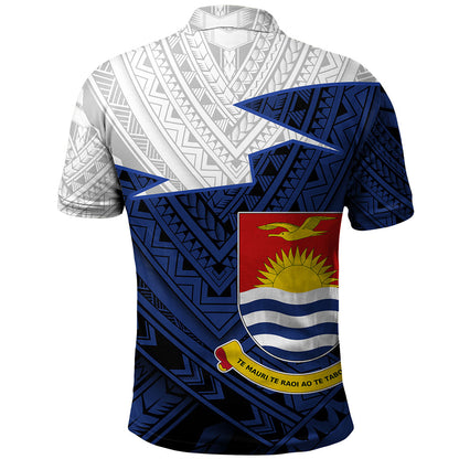 Kiribati Polo Shirt Polynesian Tattoo Flag And Coat Of Arms
