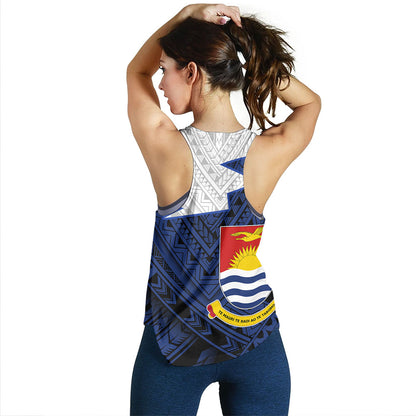 Kiribati Women Tank Polynesian Tattoo Flag And Coat Of Arms